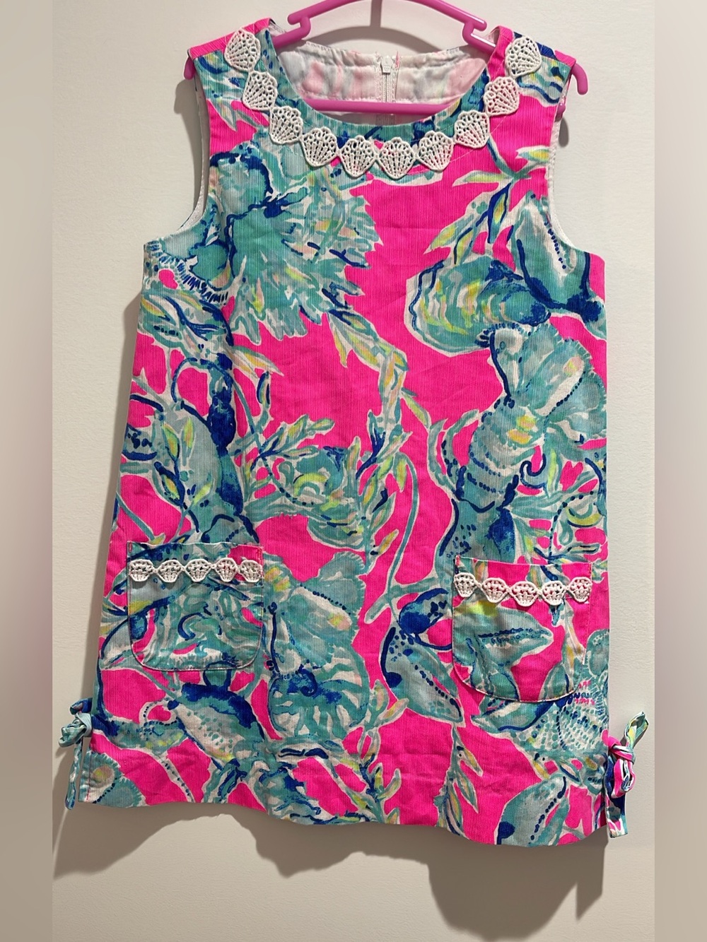 Lilly Pulitzer Pink Multicolor Floral Shift Dress for Girls